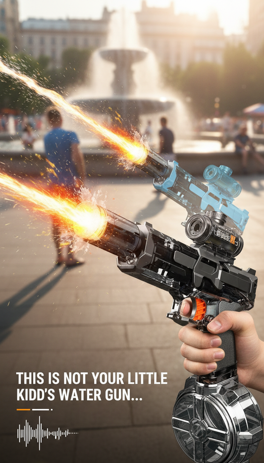 LED Lights Electric Water Guns Children Simulated Shooting Recoil Powerful Automatic Water Spray Gun Kids Summer Outdoor Toys